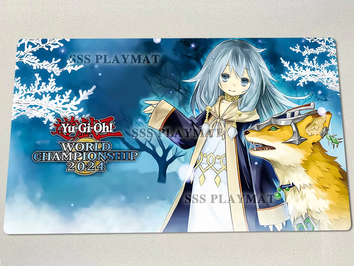 YuGiOh Playmat Speaker for The Ice Barriers TCG CCG Mat Board Game Pad Trading Card Game Mat Rubber Mouse Pad Free Bag 60x35cm