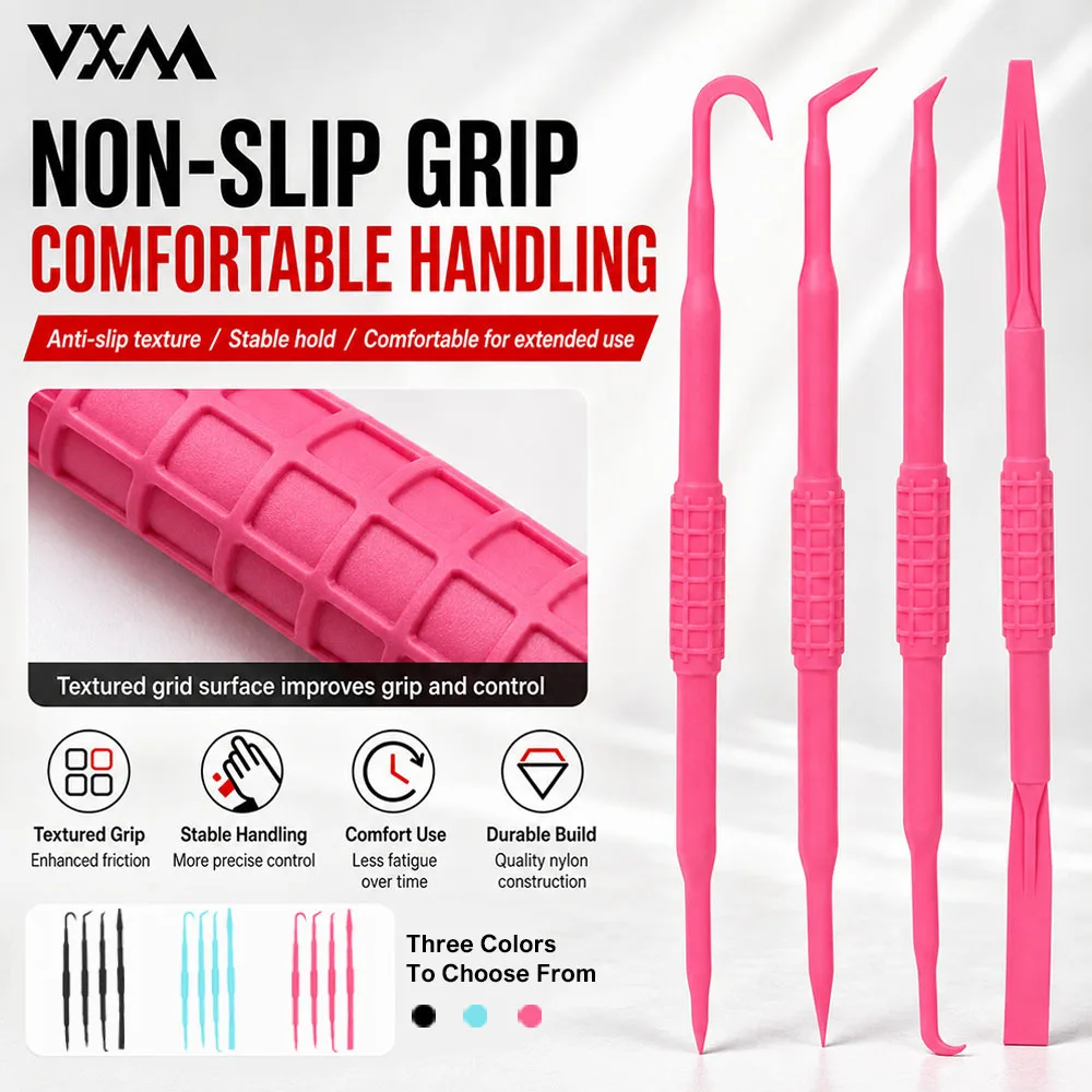 2-4 Sets Bike Nylon Precision Pick Hook Tool Oil Seal Remover for Fork Hub Bearing Freehub Cassette Gap Cleaning Maintenance