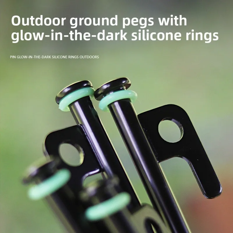 Luminous Silicone O-Shaped Glow Ring for Outdoor Camping Tent Peg Night Fishing Safety Warning Ring Essential for Nighttime Outd