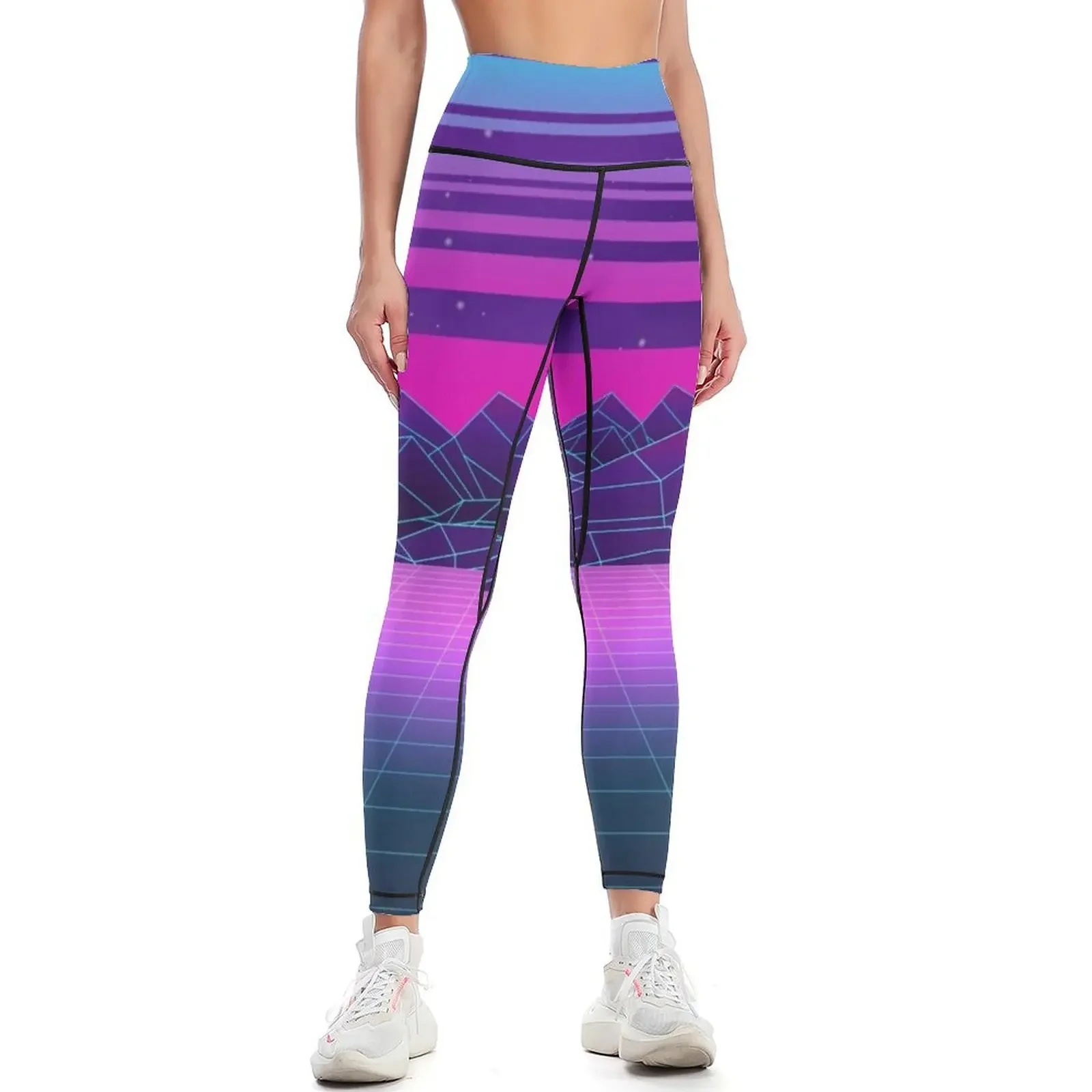 

Synthwave Vaporwave Aesthetics Leggings Women's pants push up fitness flared Womens Leggings