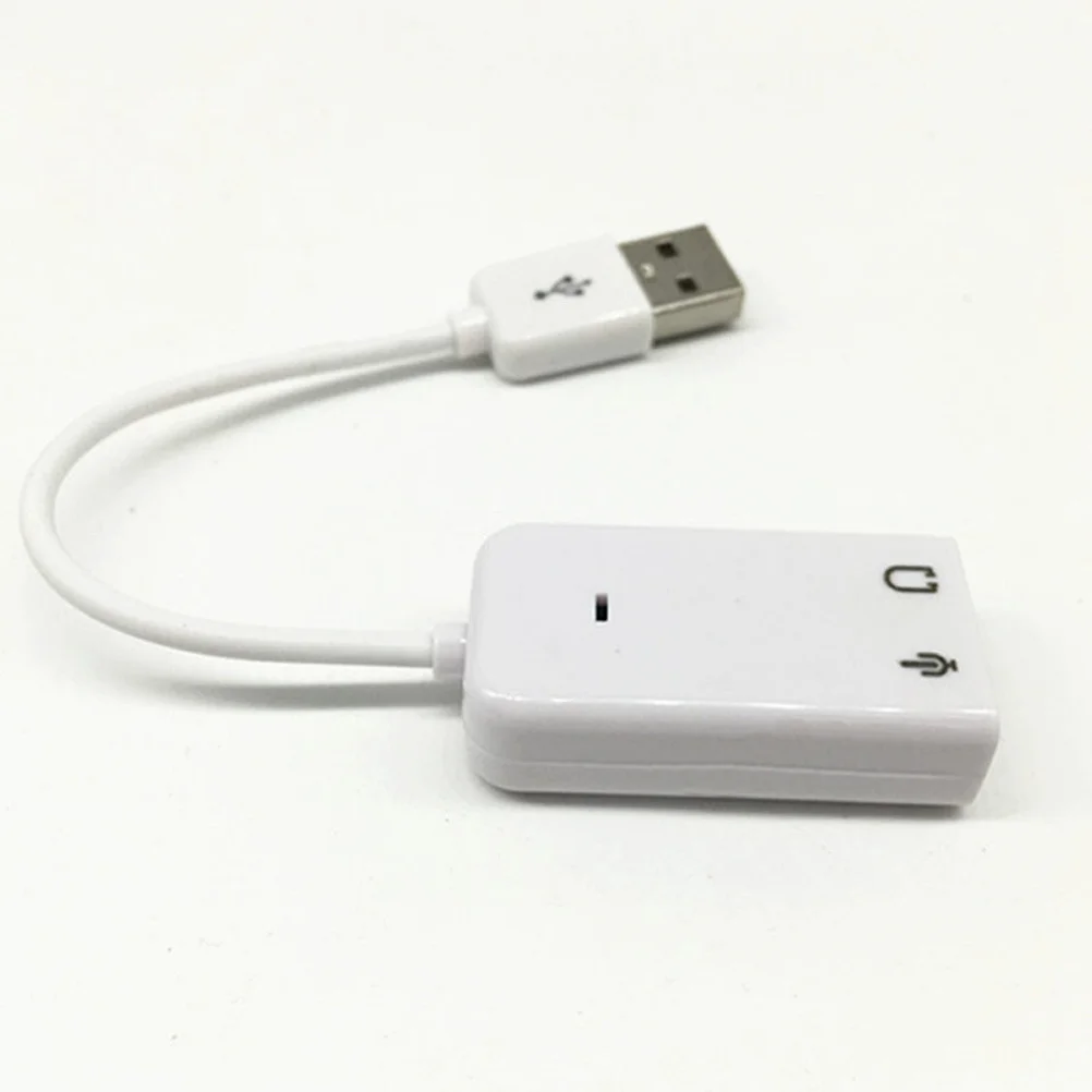 Adaptor Kartu Suara Usb 2.0 Antarmuka Audio Virtual 7.1 Saluran Untuk Laptop Notebook Speaker 3D Led Tanpa Driver