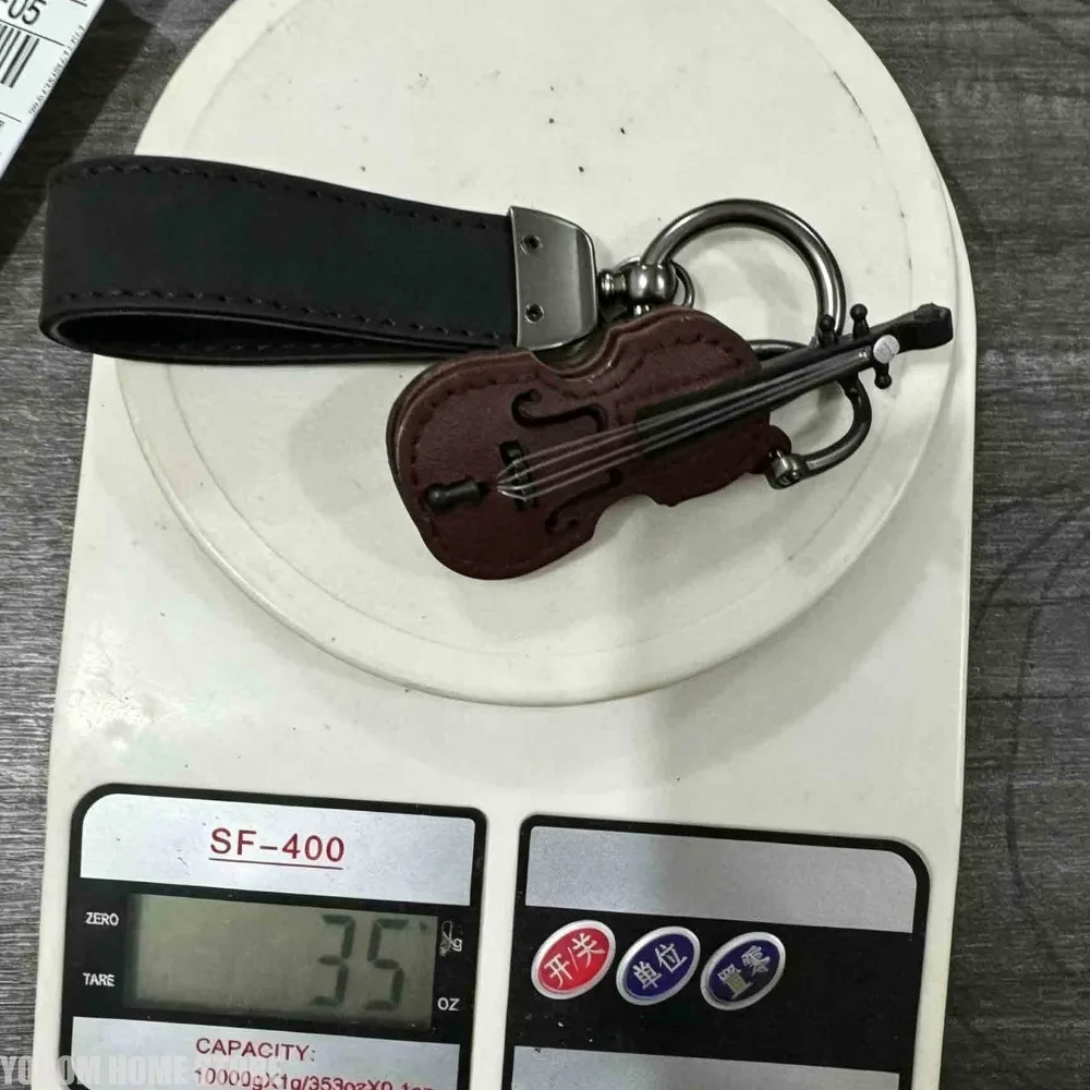 Crafted Leather Violin & Cello Keychain,musical Instrument Keychain, Miniature Music Violin Pendant Keyring for Music Lover