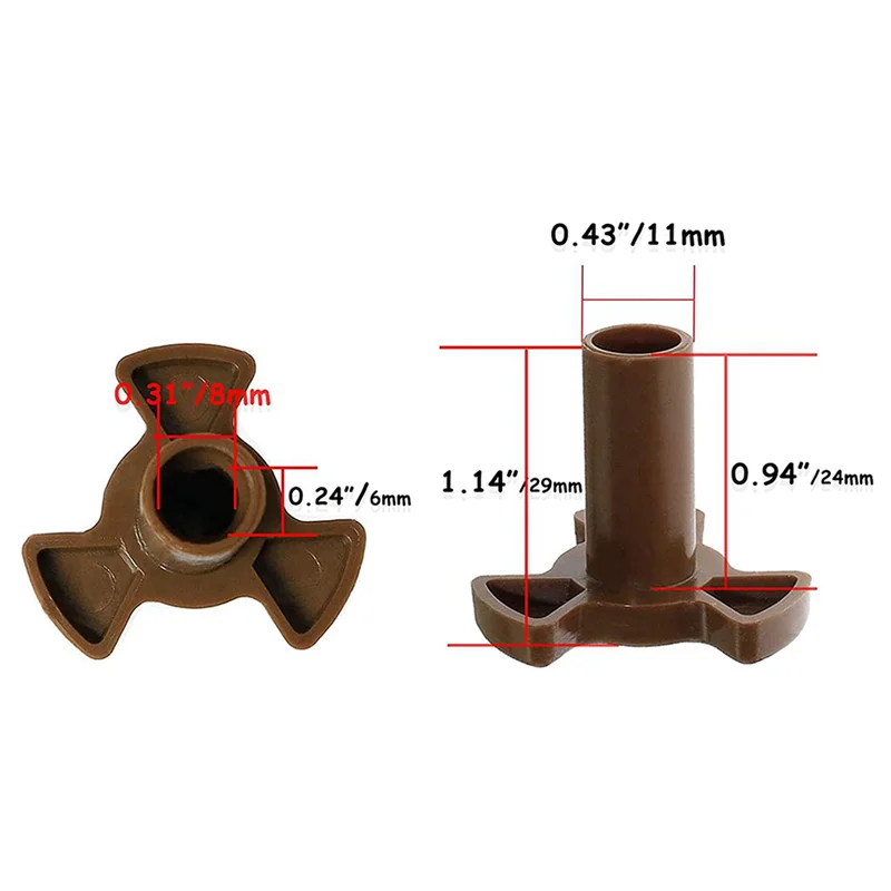 A69T 8X Microwave Turntable Coupler,Microwave Oven Roller Guide Support, Microwave Oven Rotary Core Coupling