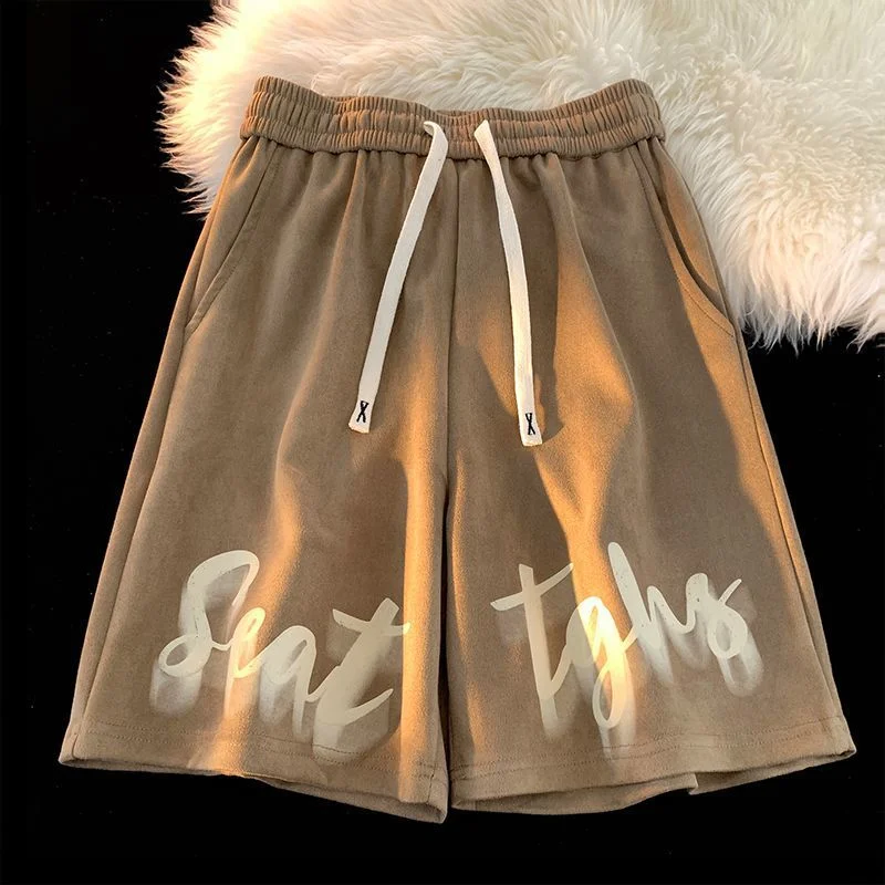 New hiphop Mens letter print suit shorts boys summer vacation casual loose shorts special clothing shorts