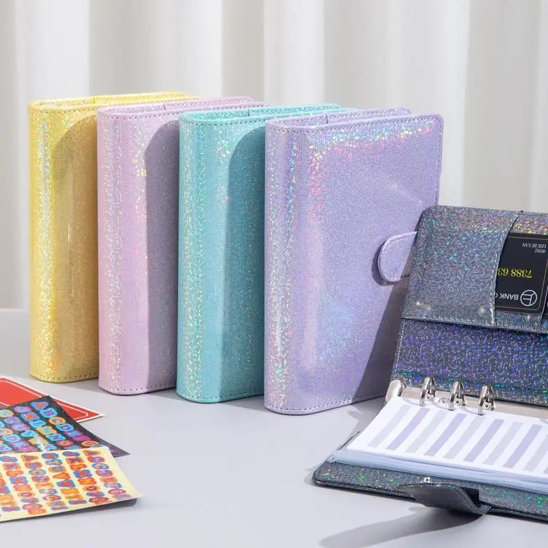 

Laser Color A6 Budget Binder with 12pcs Zipper Envelopes for Money Organizer Cash Stuffing Savings Binder Challenge Book