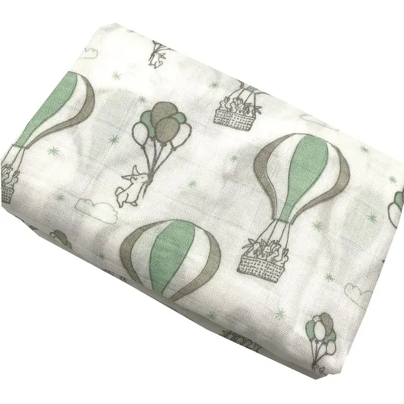 Ultra Soft 47x47 Inch 100% Bamboo Baby Muslin Blanket Lightweight Breathable Swaddle Receiving Blanket for Newborn Infants