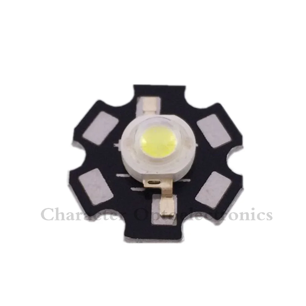 10PCS 1W 3W High Power cool/warm white 3500k 4500k 6500k 10000k 20000k-30000k LED Chip + 20mm star pcb