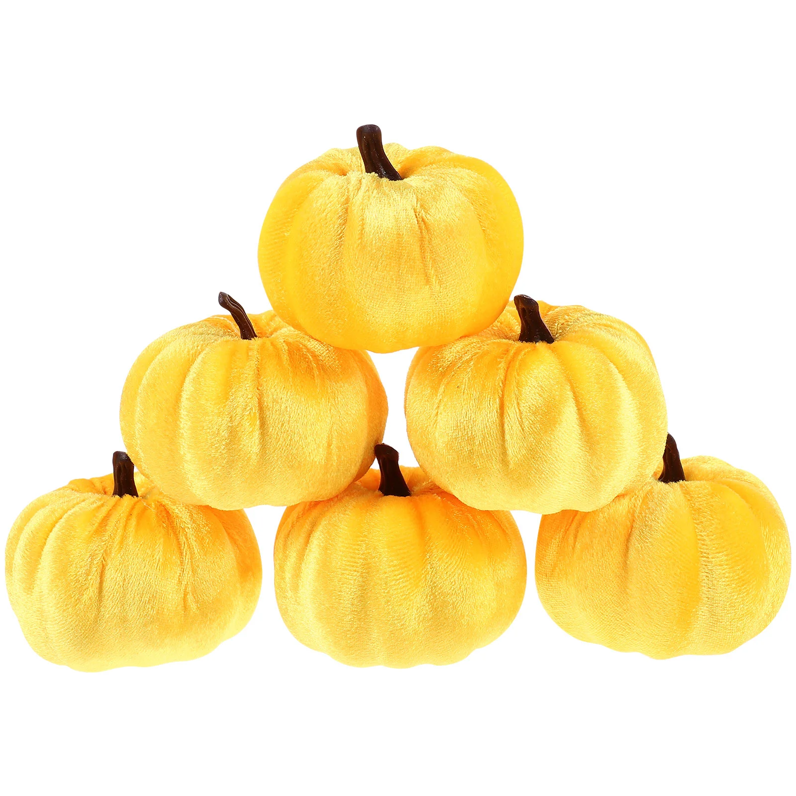 

6 Pcs Fabric Pumpkin Ornament Fall Home Decor Desktop Pumpkins for Decorating Lifelike Autumn