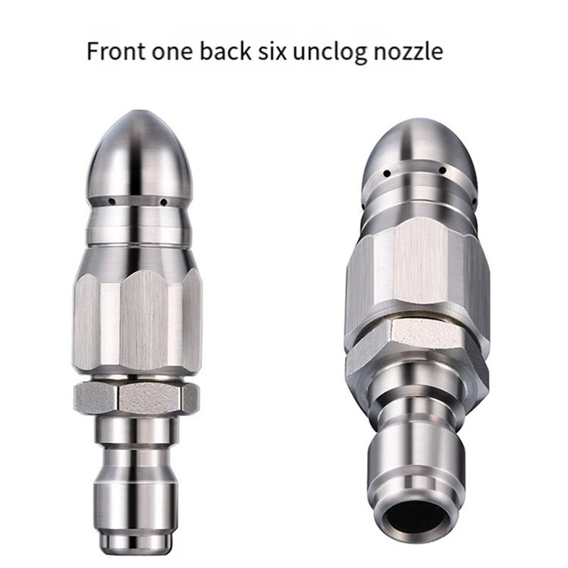 1/4 High-Pressure Unblocking Washer Nozzles For Sewer And Sewage Hose Nozzle Washing Accessories 5000Psi