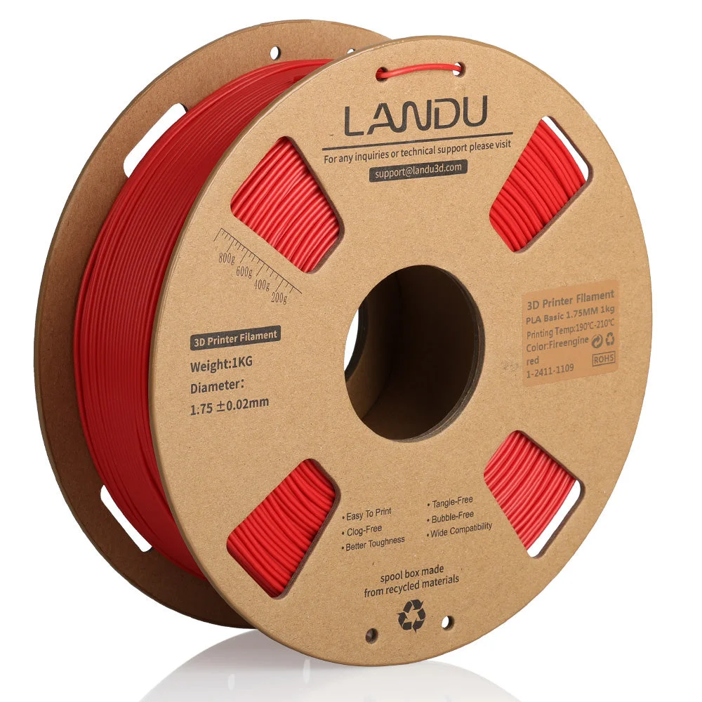LANDU PLA Basic Filament 3D Printer Material, Multicolor Available, 1kg 1.75mm 3D Printing Filament, 1KG/Rolls High Quality