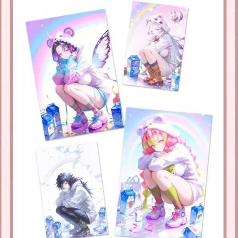 Demon slayer coleção caixa de reforço atacado deusa capítulo onda 1 guyuan wenchuang acrílico cor papel waifu brinquedo para adulto