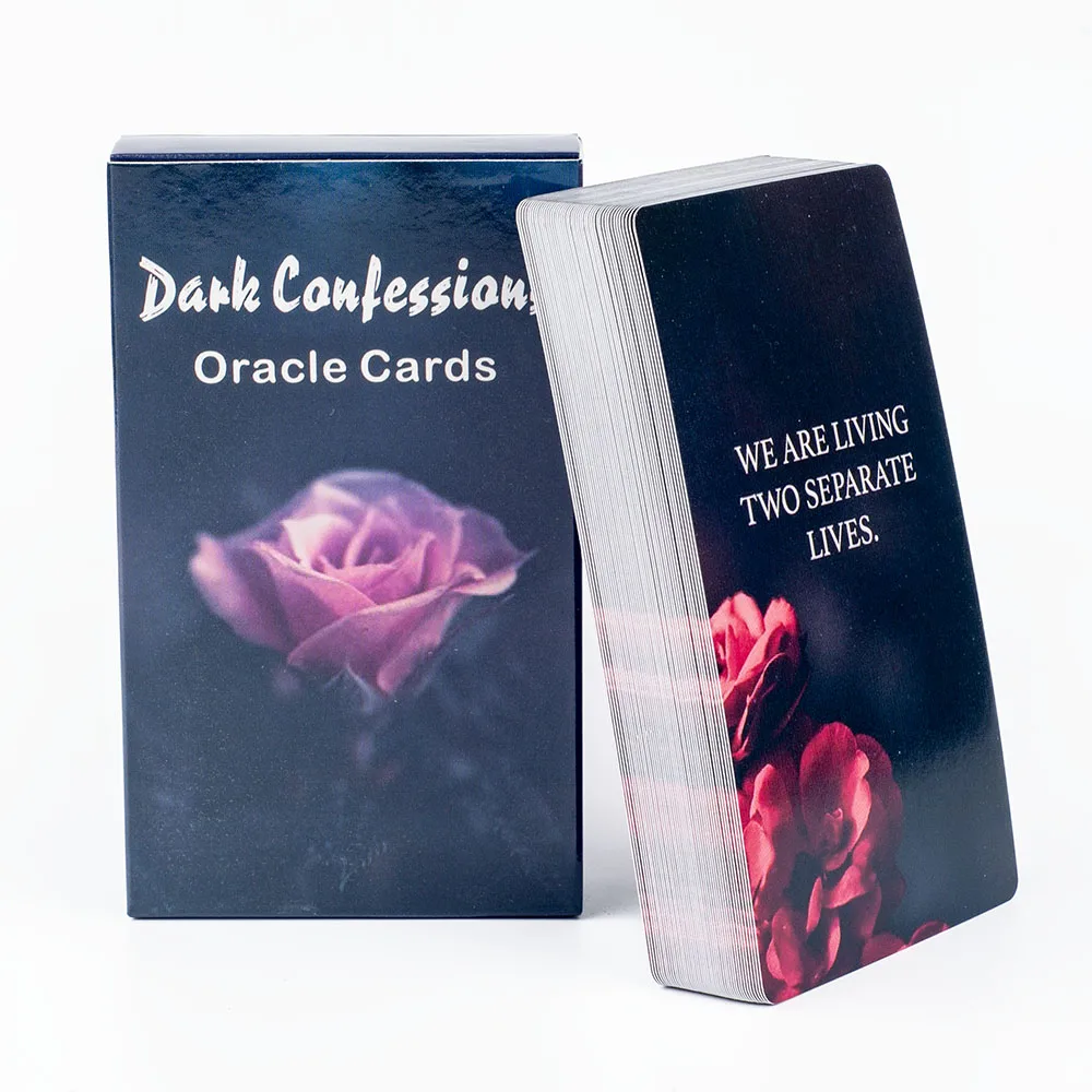 Dark Confession Oracle-Karten Twin Flame Oracle-Karten Love Keywords, Messages Deck, Dark Shadow 50 Stück Karten – Detail 2