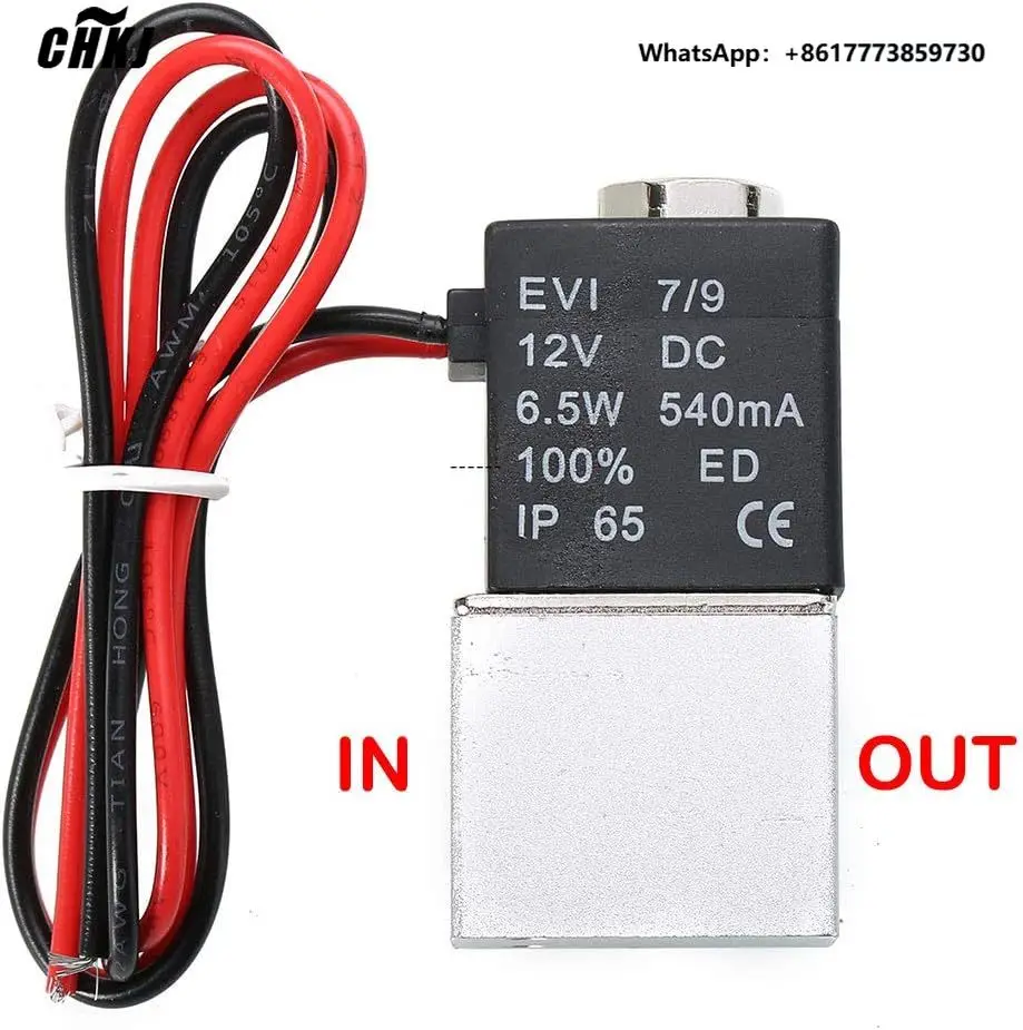 

CHKJ 2 Way Normally Closed DC 12V Electric Solenoid Air Valve 1/4 NPT