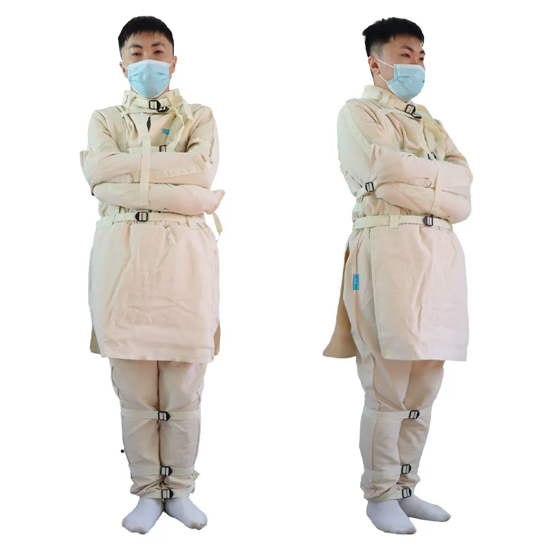 Open Restraint Pants Thickened Pure Cotton Manic Fixed Restraint Clothes Anti-drop and Agitation Anti-pulling Tube