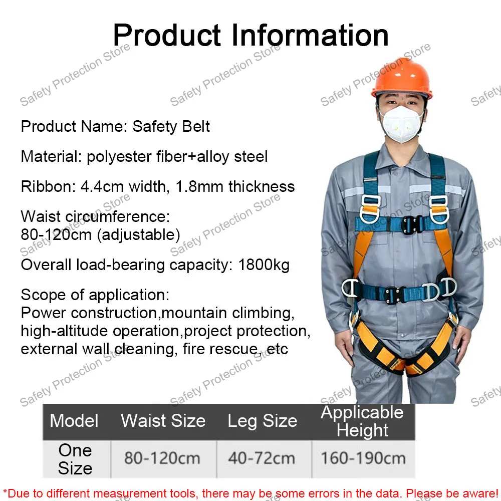 Imagem -02 - High Altitude Work Safety Harness Cinto de Segurança de Corpo Inteiro de Cinco Pontos Treinamento de Escalada ao ar Livre Construção Proteger o Equipamento