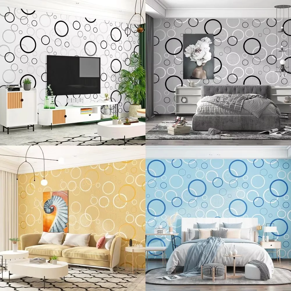 

Обои в скандинавском стиле с черно-белым геометрическим узором, современные минималистичные обои для фона ТВ, декор для дома