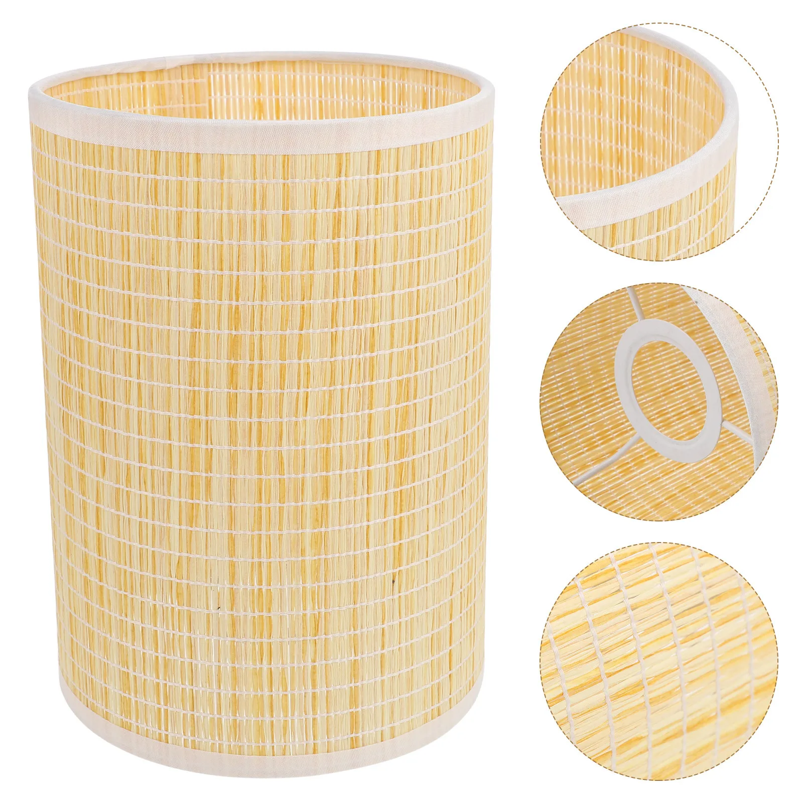 

Pendant Lamp Shade Woven Rattan Rustic Lightweight Easy Install Lampshade Replacement for Hotel Restaurant Ceiling Light Cover