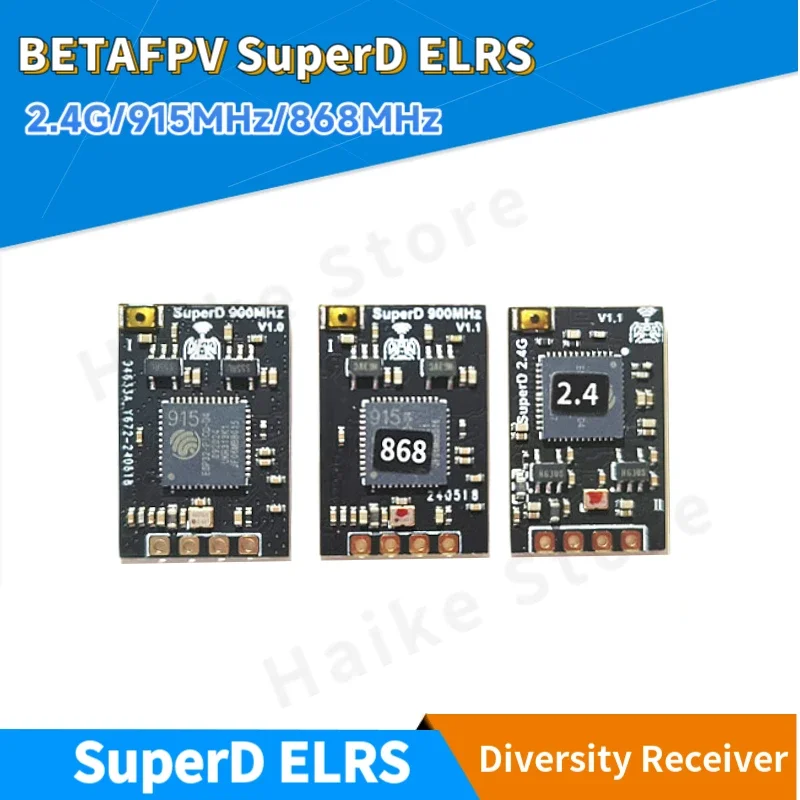 BETAFPV SuperD ELRS 2.4G/918MHz/868MHz Diversity Receiver  for FPV Freestyle Long Range Fixed-wing Drones DIY Parts