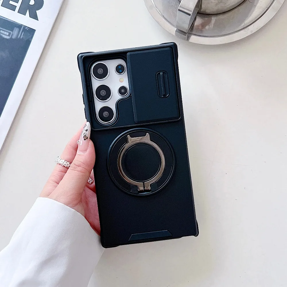 Magnetic Ring Stand Shockproof Case For Samsung Galaxy S22 S23 Plus S24 Ultra S25 FE S26 Edge Note 20Ultra S20FE 5G Phone Cover