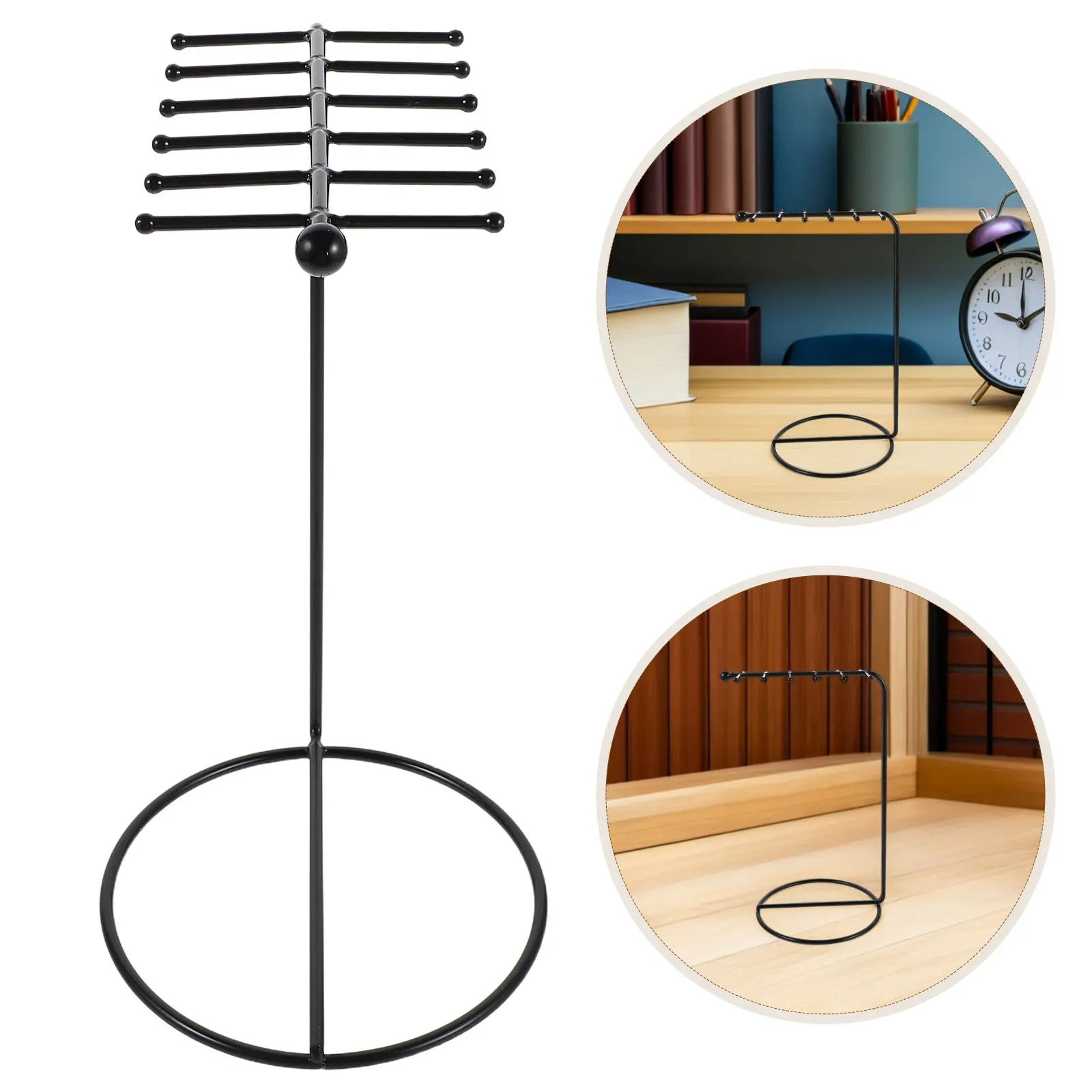 

Metal Jewelry Display Rack Iron Art Necklace Hanging Organizer Stand for Store Live Streaming Keychain Bracelet Earring Holder