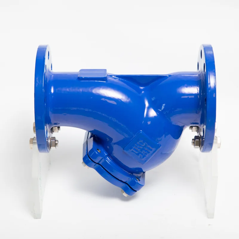 OEM ductile iron flanged PN16 with drain low pressure drop corrosion-resistant Y-type filter, suitable for water, oil and gas