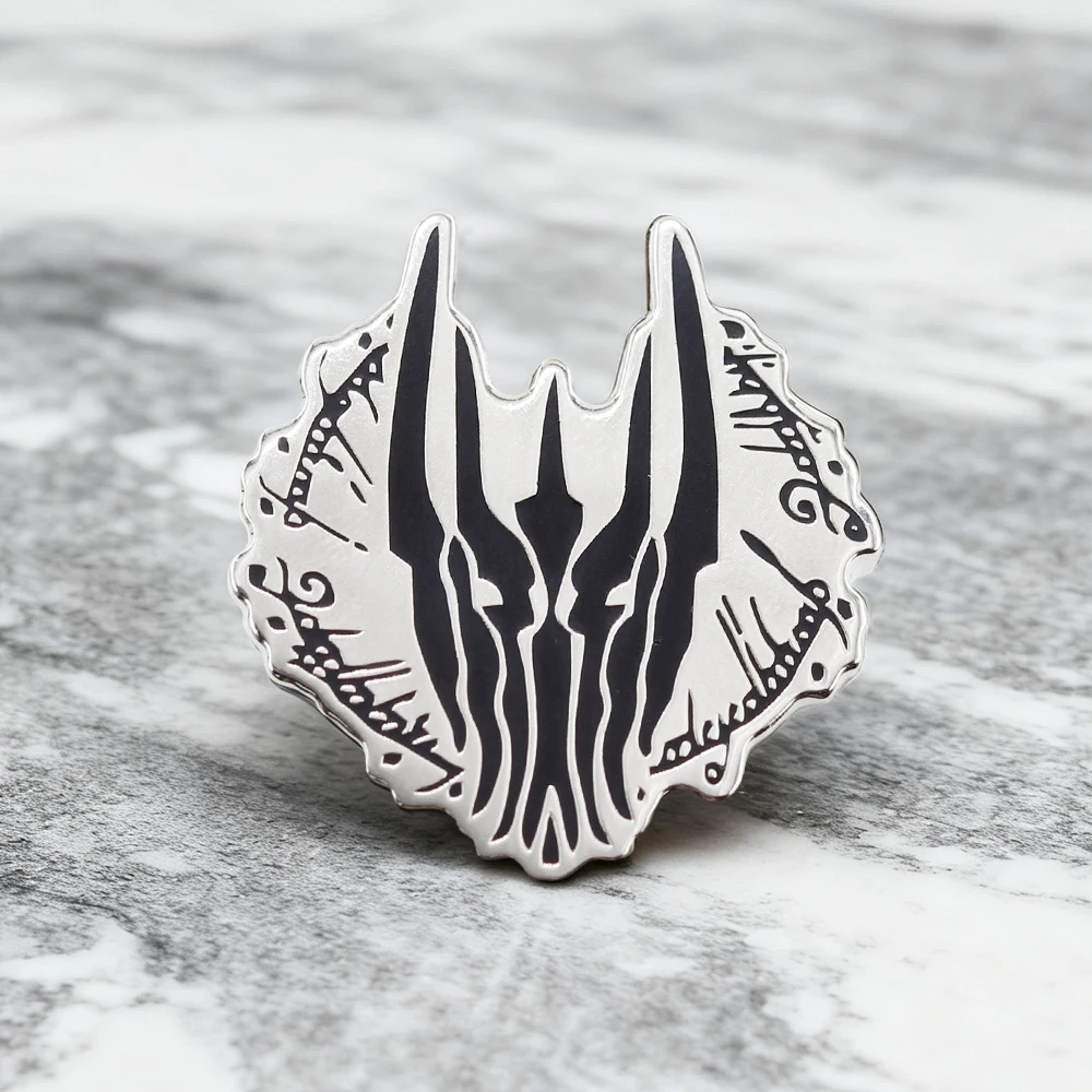 Sauron Helmet Emblem Brooch Fantasy Film And Television Character Badge Clothing Bag Jewelry Accessories Fan Gifts
