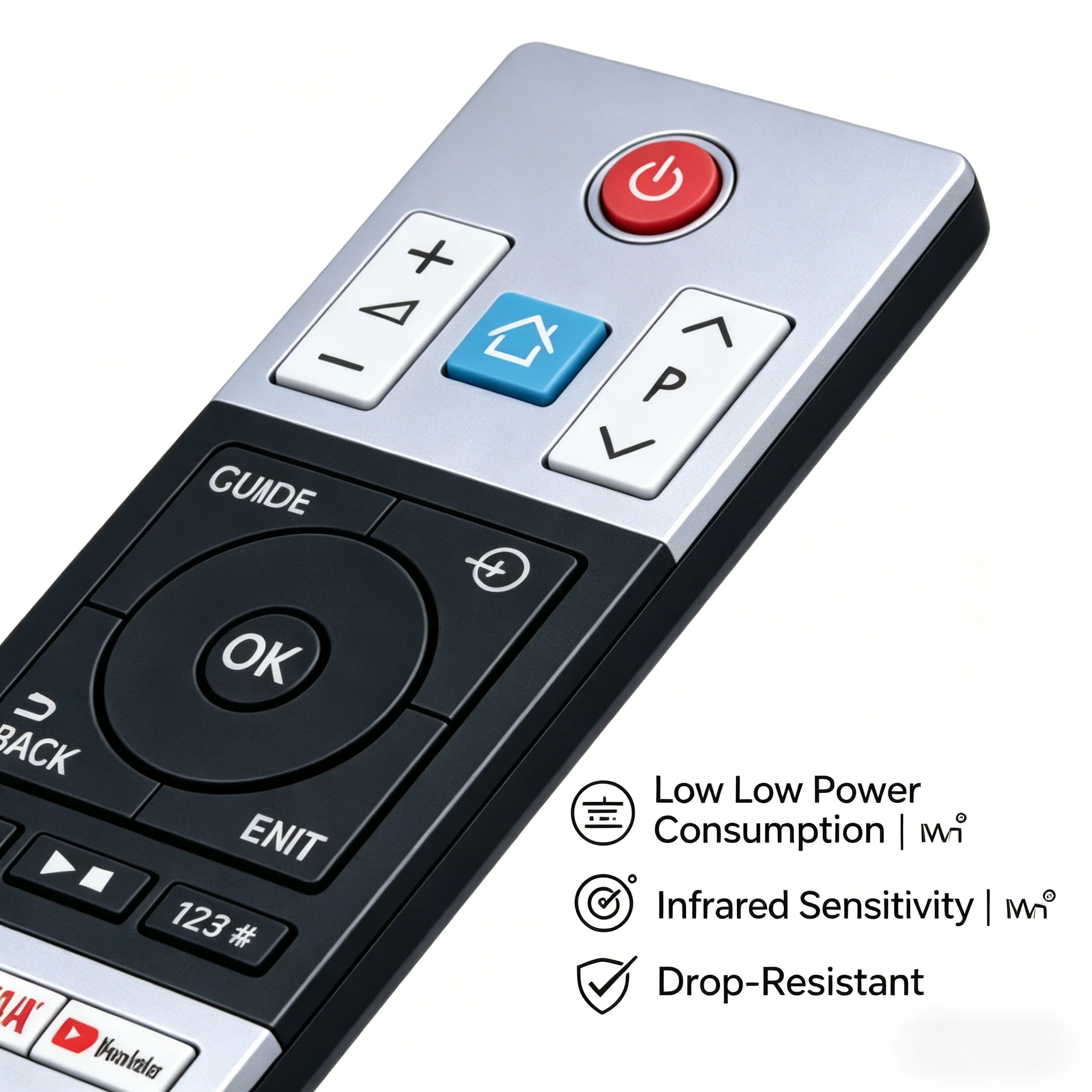 CT-8529 Toshiba Smart TV Remote Control Replacement Netflix YouTube Rakuten TV Shortcut Keys No Programming Required