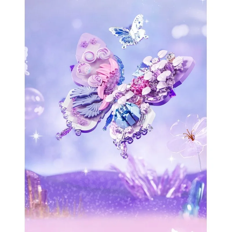 إطار فراشة Moonlight Society Star Moon، مكعبات بناء إبداعية يمكنك صنعها بنفسك، هدية رومانسية لعيد ميلاد الفتيات في عيد الحب #4