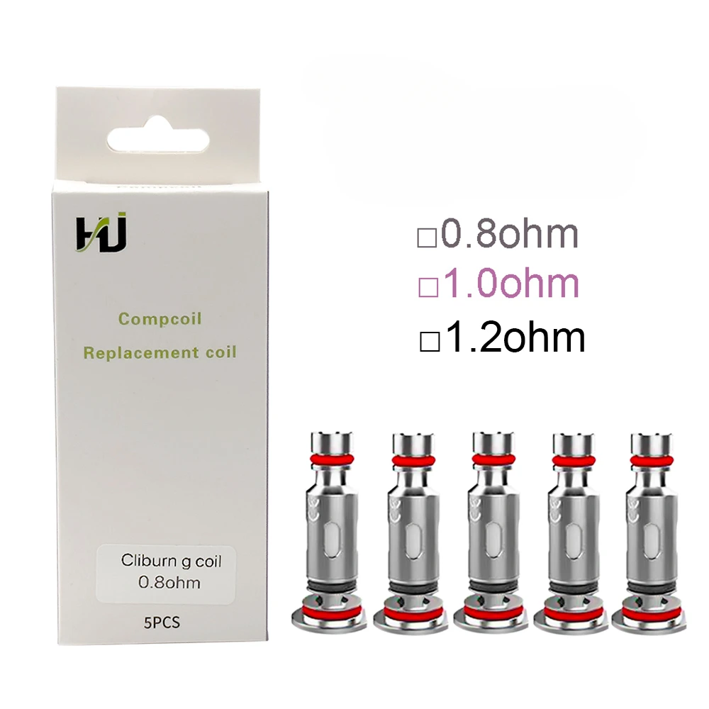 HJS OEM 칼리번 G 코일, UN2 KA1 메쉬 코일, 0.8ohm 1.0ohm 1.2ohm 코일 헤드, 칼리번 G G2 GK2 시스템 KOKO 프라임