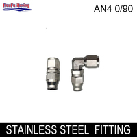 AN4 4AN PTFT Hose End Fitting Straight 45Degree 90deg Stainless Steel PTFE Swivel Hose Ends Brake Fitting