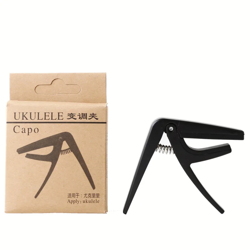 Profissional ukulele capo leve durável clipe de mola ajustável para soprano concerto tenor barítono capo para ukulele