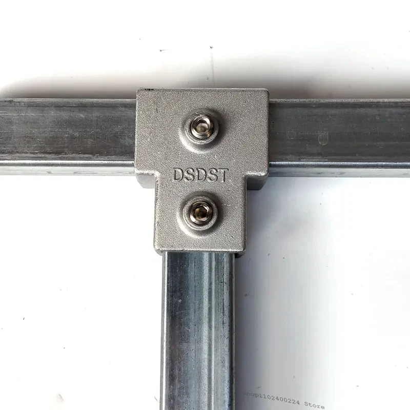 OD 25mm Square Tube Connection Piece Aluminum Alloy Elbow Three-way Square Pipe Fixed Joint Storage Rack Connector
