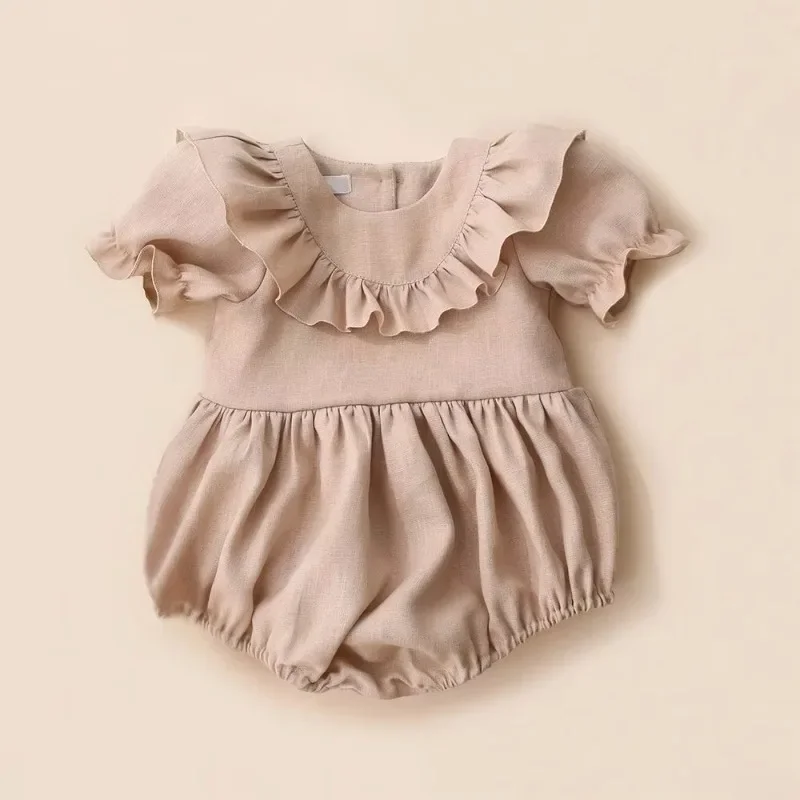 

Summer Newborn Girl Bodysuit Cute Short Sleeve Romper Cotton Baby Girl Clothes