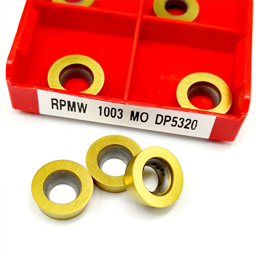 High Quality Hard Alloy Tool 10PCS RPMW1003 MO DP5320 Processing Met Lathe Carbide Insert APMT 1135 Turning Tool