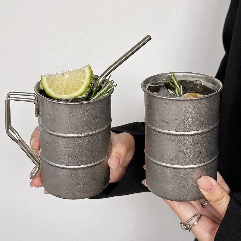 

Outdoor Retro Coffee Cup Stainless Steel Vintage Camping Picnic Beer Cup For Kitchen Home Party Mug Drinking Utensils
