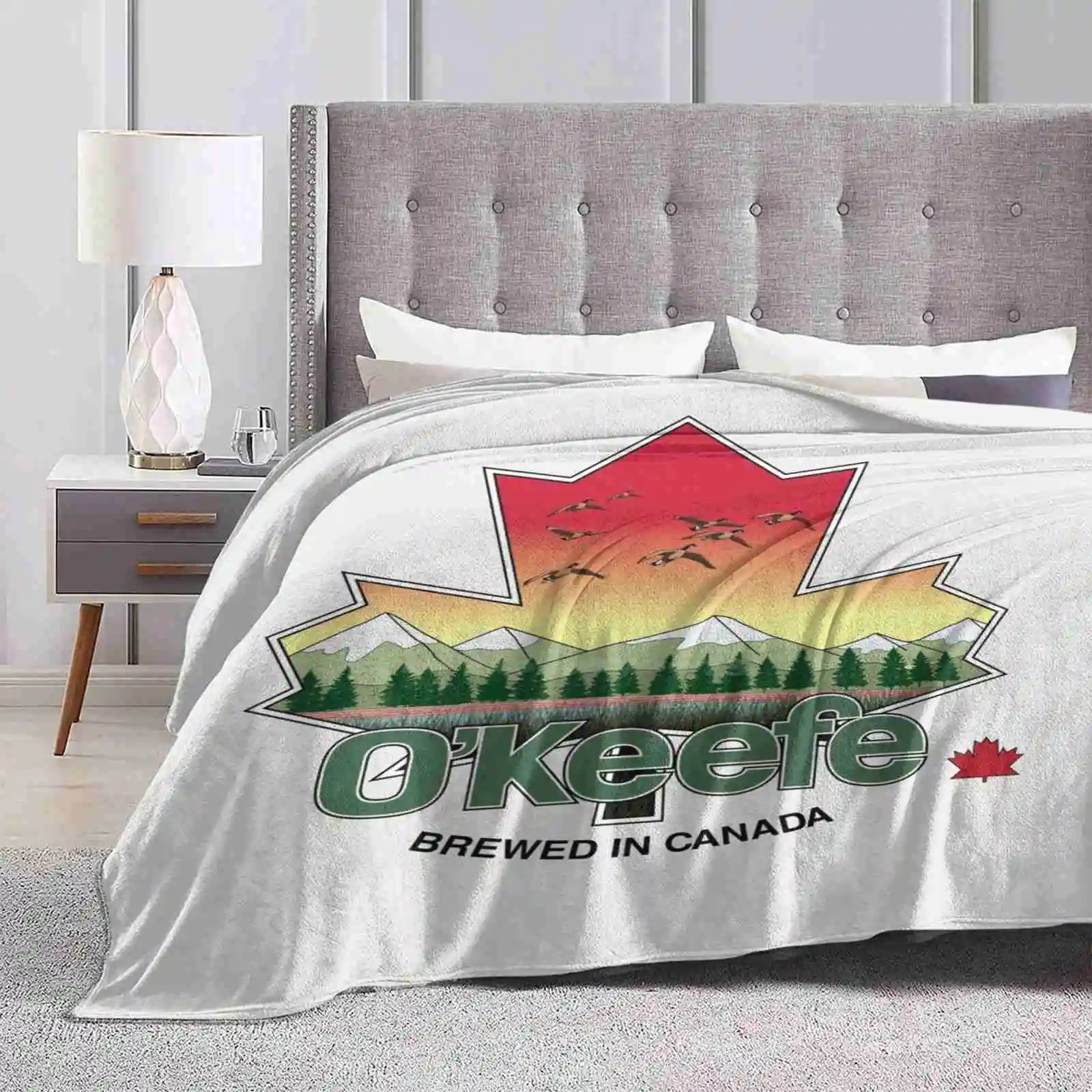 O'Keefe Brewery-Brewed In Canada Soft Warm Throw Blanket Okeefe Beer Brewery Canada Charlie Day Its Always Sunny In