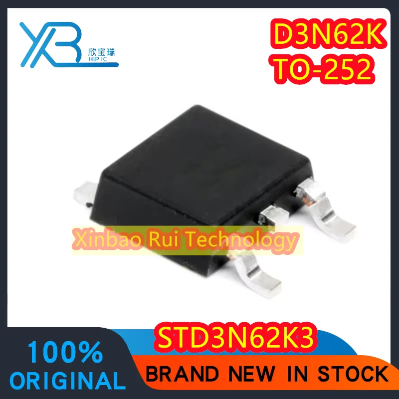 

(10/50pieces) STD3N62K3 STD3N62 D3N62K TO-252 N-channel 620V 6A field effect transistor 100% brand new Free shipping