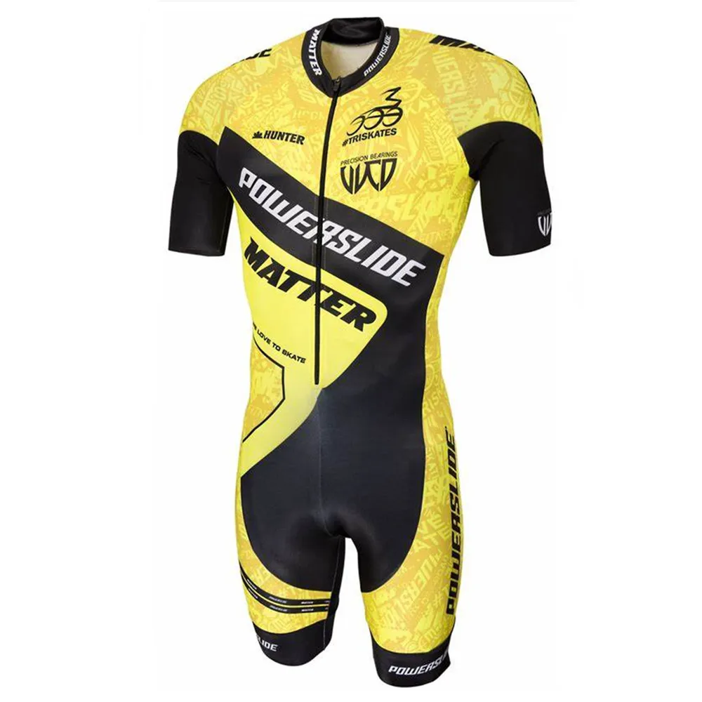 Powerslide Skate Suit Men Kids Pro Triathlon Licra Speed Inline Roller Skate Skinsuit Comfortable Summer Fast Skating Speed Suit