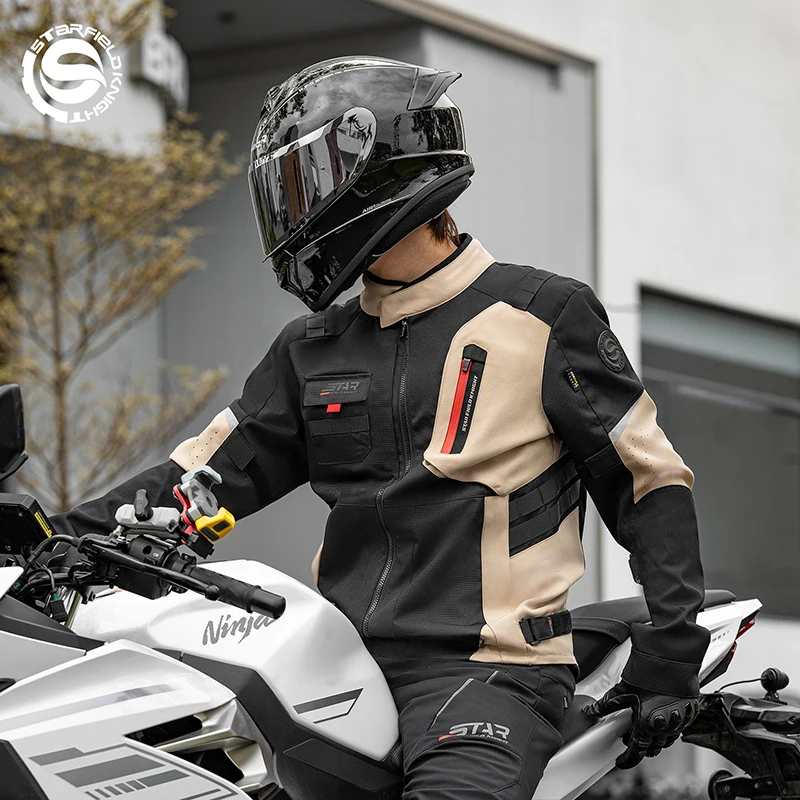 

SFK Motorcycle Clothing Riding Jacket Spring&Summer Breathable Detachable Winter Warm Cotton Inner Liner CE Protection Gears