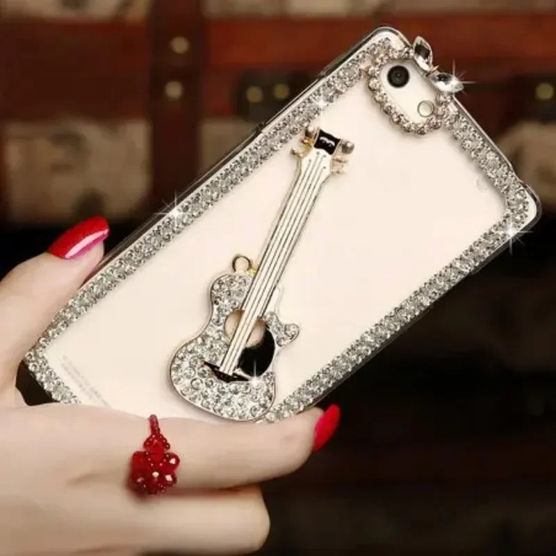 Fashion Bling Glitter Crystal Rhinestone Chain Clear Soft Phone Case Cover For Samsung S24 S20 S10 S21 S22 S23Plus Note20 10 9