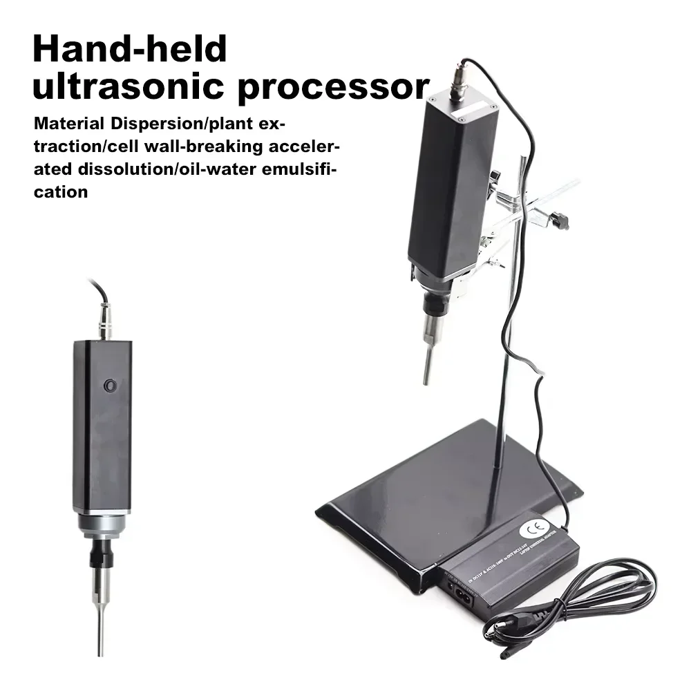 80W Handheld Ultrasonic Homogenizer Portable Emulsifier Sonicator Processor Mixer with 3mm/6mm/8mm Probe