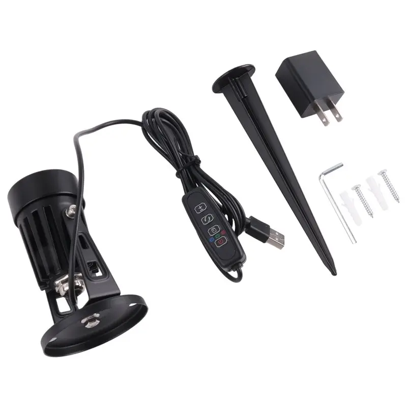 ABGG-Spot Lights Indoor Up Lights Indoor With Timer, 3W Floor Spotlight Indoor Uplighting, 3000K/4000K/5000K Light US Plug