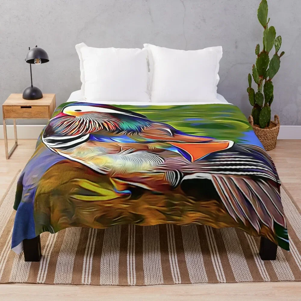 The Mandarin Duck Throw Blanket blankets ands Nap Sofas Sofa Blankets