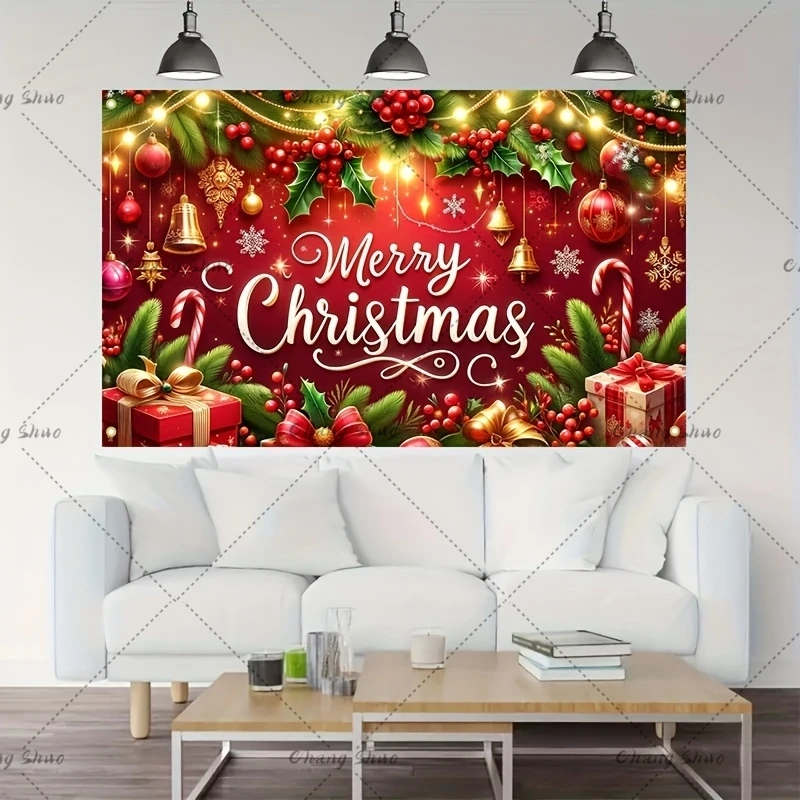 Christmas Backdrop Background Merry Christmas Decorations For Home 2024 Navidad Noel Kerst Natal Xmas Decor Supplies Gifts