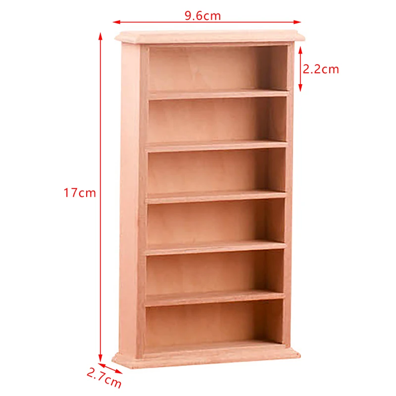 1:12 Dollhouse Miniature Bookshelf Bookcase Model Storage Cabinet Locker Ornament Furniture Decor Toy