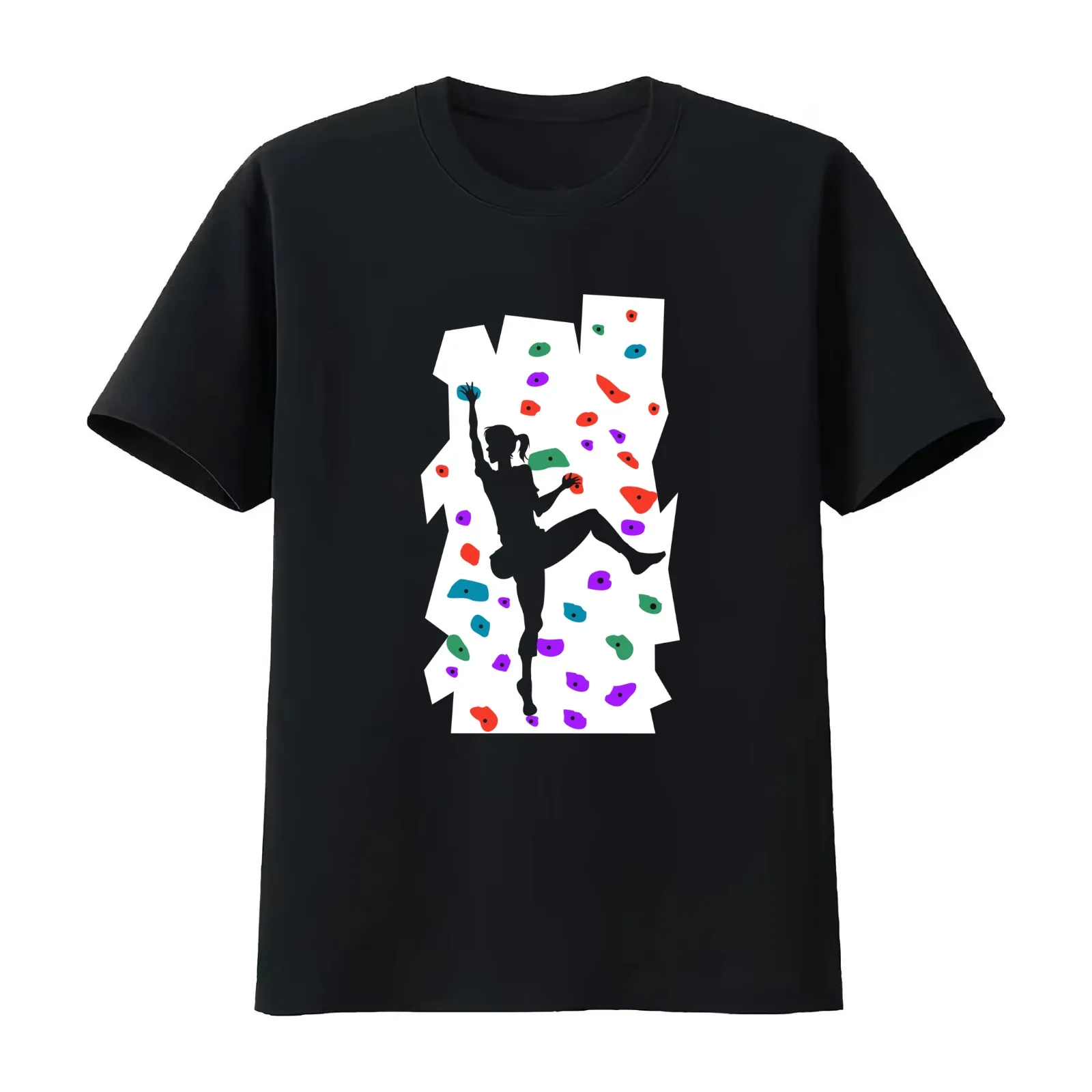 Bouldering T-Shirt Summer Casual Cotton Tee Oversized Streetwear Tops Vintage Graphic Print Loose Fit Short Sleeve