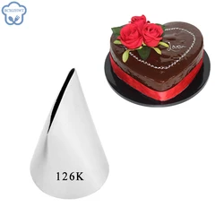 1PCS Cake Rose Petals Stainless Steel Icing Piping Nozzles Cake Decorating Pastry Tips Tools Bakeware #126K Baking Accessories