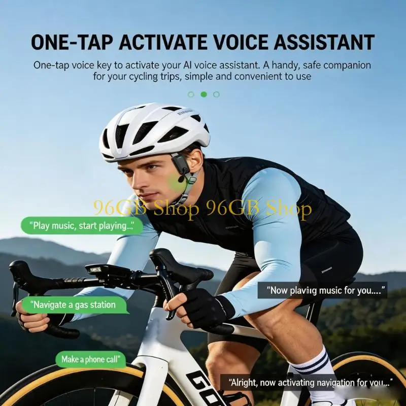 96GB Helmet Intercom Communication Headset Wind Reduction for Clear Travel Calls