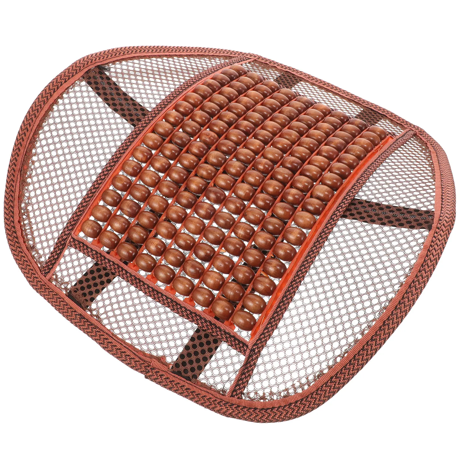 

Massage Lumbar Support Eco-friendly Wooden Beads Car Seat Cushion Summer Driving Relief Fatigue Tension Breathable Material
