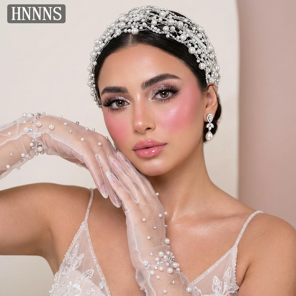 

Элегантный свадебный ободок для волос TOPQUEEN с жемчугом и стразами в стиле барокко, изысканные женские аксессуары для волос для вечеринок и выпускных YXA420